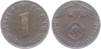 Drittes Reich 1 Reichspfennig 1 Reichspfennig - mit Hakenkreuz -