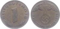 Drittes Reich 1 Reichspfennig 1 Reichspfennig - mit Hakenkreuz -