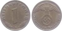 Drittes Reich 1 Reichspfennig 1 Reichspfennig - mit Hakenkreuz -