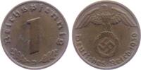 Drittes Reich 1 Reichspfennig 1 Reichspfennig - mit Hakenkreuz -