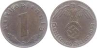 Drittes Reich 1 Reichspfennig 1 Reichspfennig - mit Hakenkreuz -