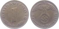 Drittes Reich 1 Reichspfennig 1 Reichspfennig - mit Hakenkreuz -