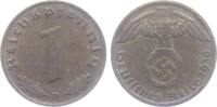Drittes Reich 1 Reichspfennig 1 Reichspfennig - mit Hakenkreuz -