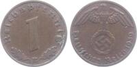 Drittes Reich 1 Reichspfennig 1 Reichspfennig - mit Hakenkreuz -