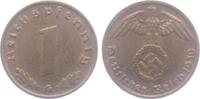 Drittes Reich 1 Reichspfennig 1 Reichspfennig - mit Hakenkreuz -