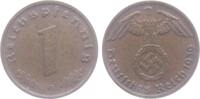 Drittes Reich 1 Reichspfennig 1 Reichspfennig - mit Hakenkreuz -
