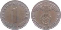 Drittes Reich 1 Reichspfennig 1 Reichspfennig - mit Hakenkreuz -