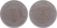 Drittes Reich 1 Reichspfennig 1 Reichspfennig - mit Hakenkreuz -