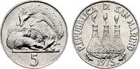 San Marino 5 Lire Braunbrustigel + Ameisen -