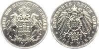 Hamburg - Kaiserreich 5 Mark Stadtwappen - großer Adler -