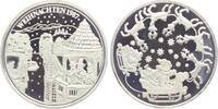 Deutschland - BRD Silbermedaille Weihnachten 1987 - Weihnachtsmann im Schlitten mit Rentieren -
