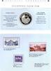 Deutschland Silbermedaille Lübeck mit Holstentor im Schmuckfolder mit passenden Briefmarken -