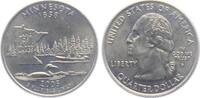USA 1/4 Dollar - Quarter Statehood Minnesota - Land of 10.000 Seen -