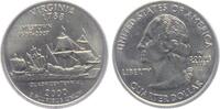 USA 1/4 Dollar - Quarter Statehood Virginia - Jamestown - Boote -