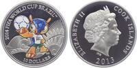 Cook Inseln 10 Dollars Fussball WM 2014 in Brasilien - Maskottchen -