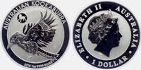 Australien 1 Dollars Kookaburra - 1 Silberunze mit Privy Dog/Hund -