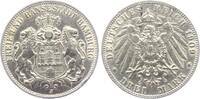 Hamburg - Kaiserreich 3 Mark Stadtwappen - großer Adler -