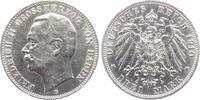 Baden - Kaiserreich 3 Mark Friedrich II. (1907-1918) -