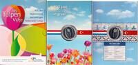 Niederlande 5 Euro 400 Jahre diplomatische Beziehungen Niederlande / Türkei - Tulpen - Blumen -