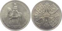 Großbritannien 5 Shilling Elisabeth II. zu Pferde -