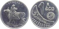 Spanien 1 Ecu - 1/5 Unze Silber Europa auf dem Stier - -