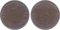 Drittes Reich 1 Reichspfennig 1 Reichspfennig - mit Hakenkreuz -