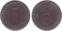 Drittes Reich 1 Reichspfennig 1 Reichspfennig - mit Hakenkreuz -
