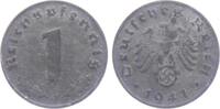 Drittes Reich 1 Reichspfennig 1 Reichspfennig - mit Hakenkreuz -