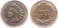 USA 1 Cent 1901 Indian Head (1859-1909) ss
