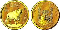 15 Euro-Cent 2023 Spanien Stier - 1/10 Goldunze st in Kapsel