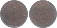 Drittes Reich 1 Reichspfennig 1 Reichspfennig - mit Hakenkreuz -