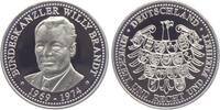 Deutschland - BRD Silbermedaille Bundeskanzler Willy Brandt (1969-1974) - mit MDM-Echtheitszertifikat -