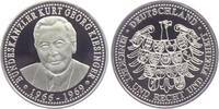 Deutschland - BRD Silbermedaille Bundeskanzler Kurt Georg Kiesinger (1966-1969) - mit MDM-Echtheitszertifikat -