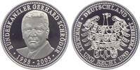 Deutschland - BRD Silbermedaille Bundeskanzler Gehard Schröder (1998-2005) - mit MDM-Echtheitszertifikat -