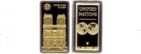 Frankreich/ UN 0,5 Gramm - Goldbarren ohne Jahr Motiv-Goldbarren - Notre-Dame de Paris PP in Kapsel mit Zertifikat