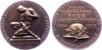 Quedlinburg Bronzemedaille Auf die Gefallenen Soldaten des Infantrie-Regiments 165 im 1. Weltkrieg -