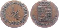 1/4 Kreuzer 1829 Sachsen - Meiningen Bernhard Erich Freund (1803-1866) vz