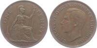 Großbritannien 1 Penny George VI. (1936 - 1952) - sitzende Britannia -