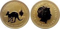 Australien 100 Dollars Nugget - Känguru mit Grasbaumpfanze -