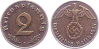 Drittes Reich 2 Reichspfennig 2 Reichspfennig - mit Hakenkreuz -