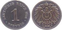 Kaiserreich 1916 D 1 Pfennig - großer Adler vz