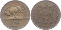 Südafrika 2 Cents Stier - Tiere -
