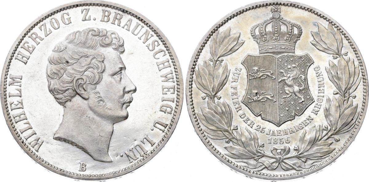 Braunschweig-Wolfenbüttel Doppeltaler 1856 B Wilhelm 1831-1884 ...