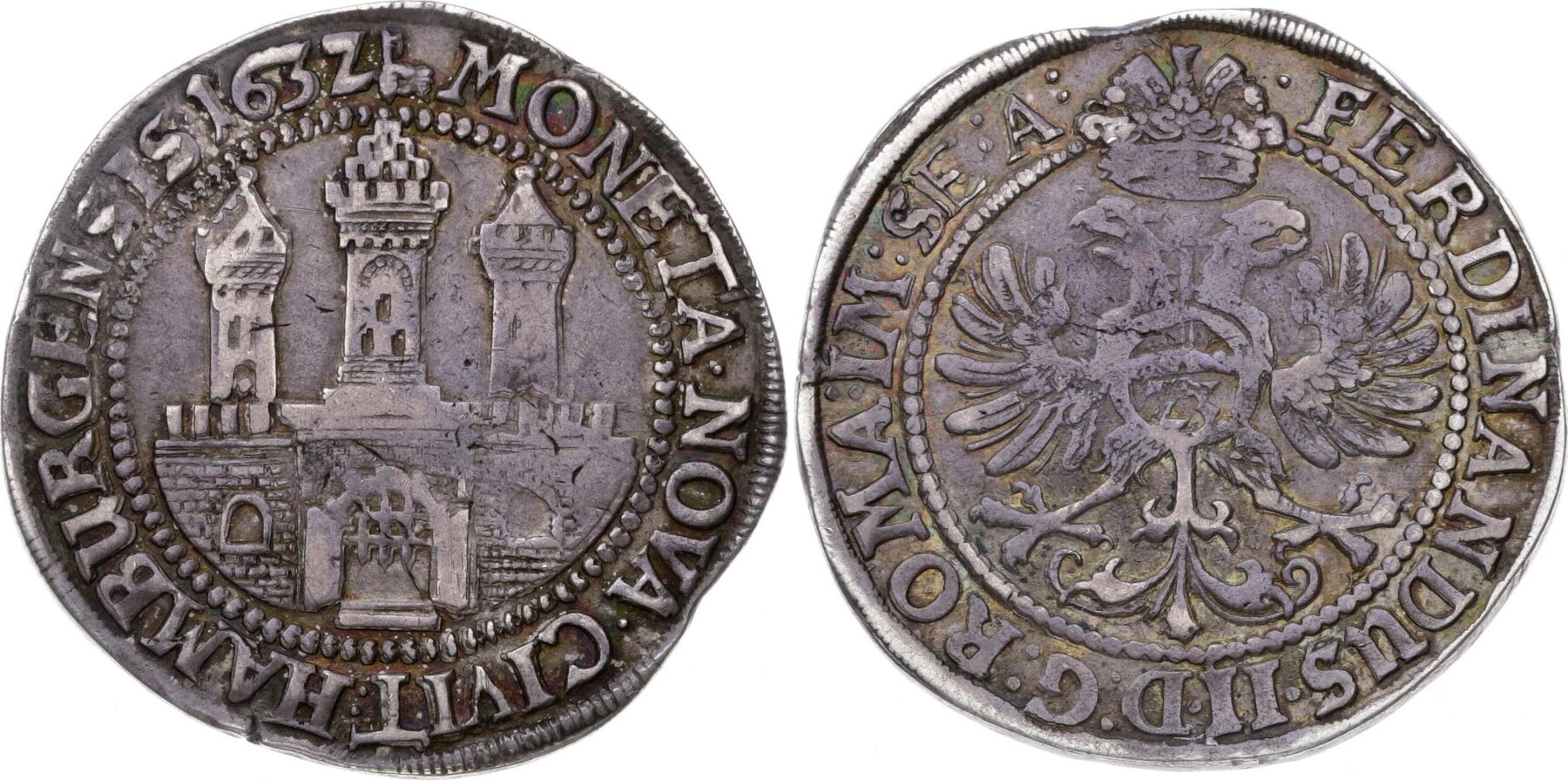 Hamburg, Stadt Taler (32 Schilling) 1632 Hübsche Patina. Kl ...