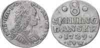 Dänemark 8 Skilling Frederik IV. 1699-1730.