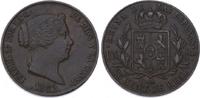 Spanien-Königreich 25 Centimos Isabel II. 1833-1868.