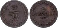 Mecklenburg-Schwerin 2 Pfennig Friedrich Franz II. 1842-1883.