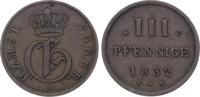 Mecklenburg-Strelitz 3 Pfennig Georg 1816-1860.