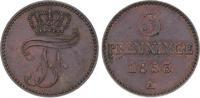 Mecklenburg-Schwerin 3 Pfennig Friedrich Franz II. 1842-1883.
