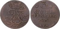 Mecklenburg-Strelitz 3 Pfennig Adolf Friedrich IV. 1752-1794.